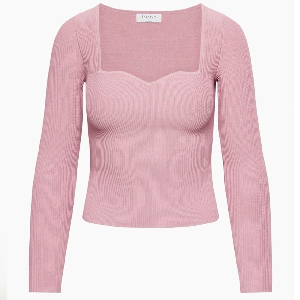 Babaton Aritzia Sculpt Knit Sweetheart Long Sleeve XS - Picture 8 of 13